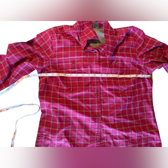 Eddie bauer classic fit pink plaid collared button up women’s medium - Picture 9 of 12